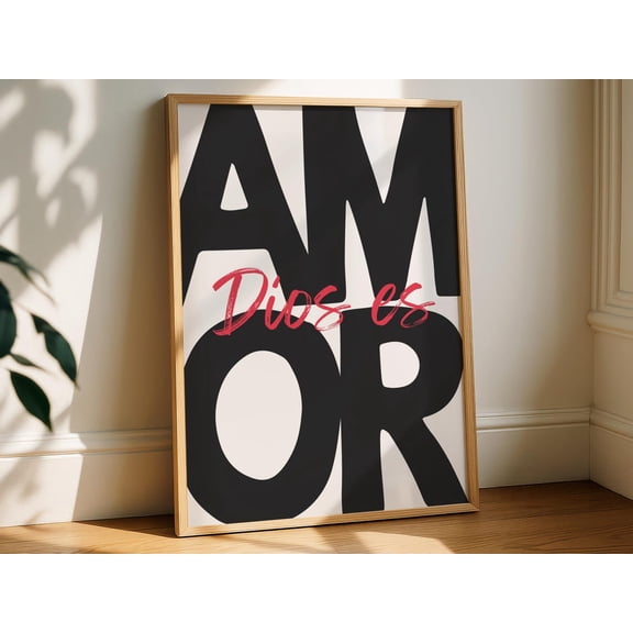 Spanish God Is Love Dios Es Amor Retro Christian Decor