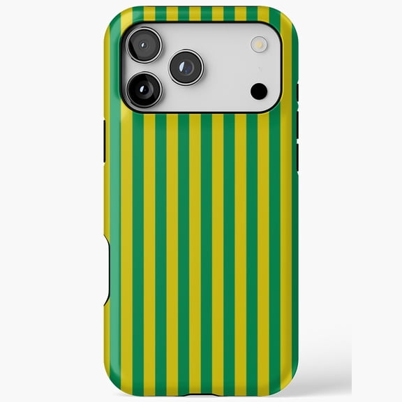 Spanish Green and Citrine Yellow Vertical Lines Phone Case 17 11 12 13 14 15 16 Pro Max