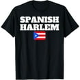 thumbnail image 1 of Spanish Harlem Puerto Rico Flag New York T-Shirt mens t shirt，black，women，funny，misfits，men，journey，t-shirt, 1 of 4