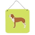 thumbnail image 1 of Spanish Hound Checkerboard Green Wall or Door Hanging Prints, 1 of 1