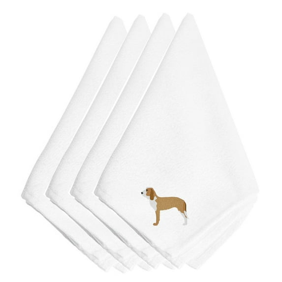 Spanish Hound Embroidered Napkins Set of 4