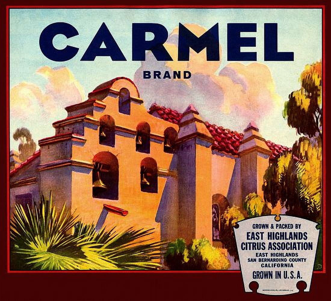 Spanish House Carmel brand label Canvas Art - (18 x 24)