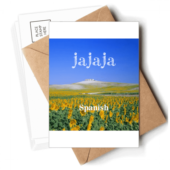Spanish Idyllic Landscape Happy Mood Postcards Envelopes Blank Note Cards Mailing