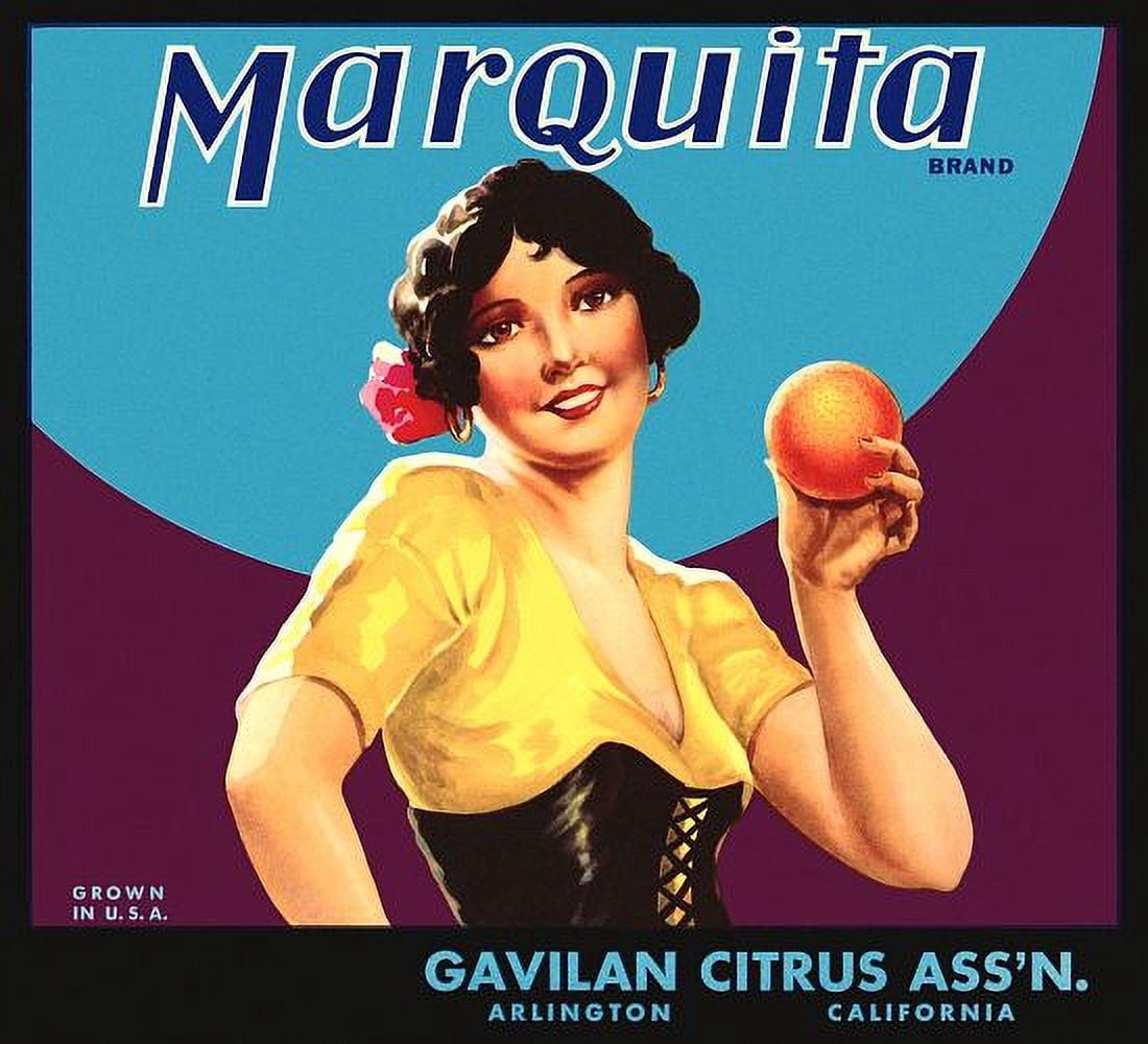 Spanish Lady Marquita Brand label Canvas Art -  (36 x 54)