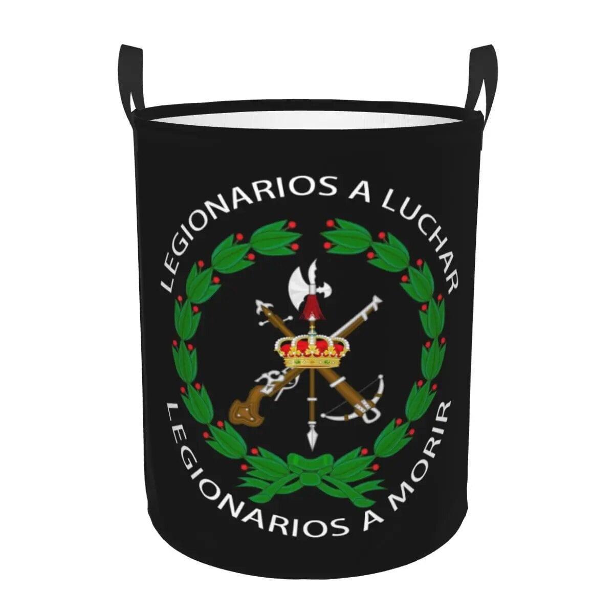 Spanish Laundry Basket Foldable Spain Coat of Arms Toy Clothes Hamper