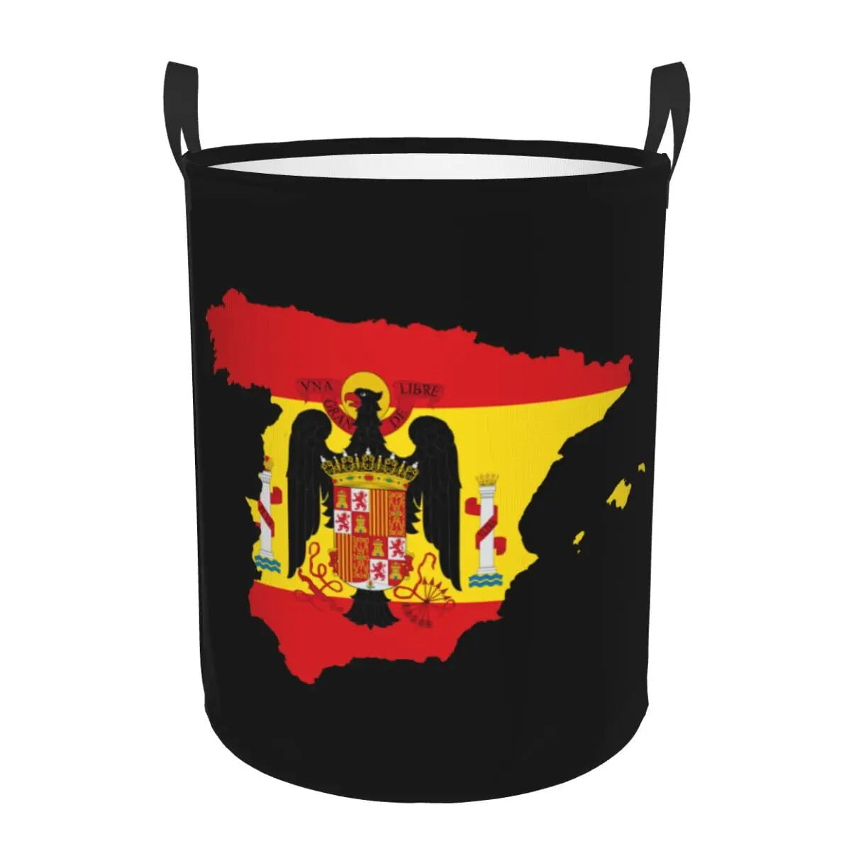 Spanish Laundry Basket Foldable Spain Coat of Arms Toy Clothes Hamper