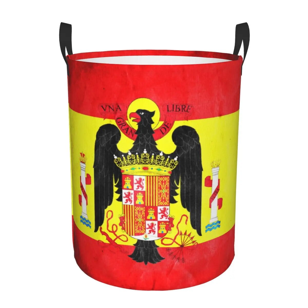 Spanish Laundry Basket Foldable Spain Coat of Arms Toy Clothes Hamper