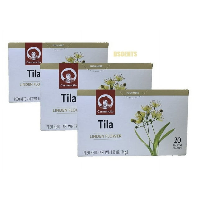 Spanish Linden Flower Tea (Tila / Tilo) by Carmencita 20 Tea Bags PACK OF 3