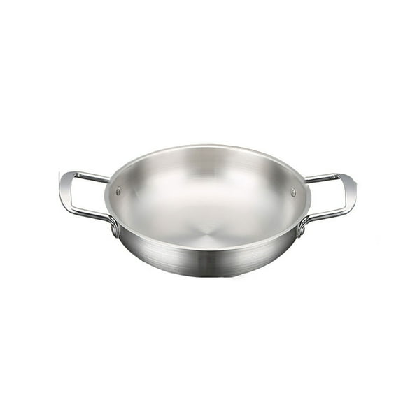 Spanish Paella Cooking Pan For Home Kitchen Restaurant, Stainless Steel Grill Pan Cooking Pot With Double Riveted Handles For Rice Or Stir Frys[Energy Class A]