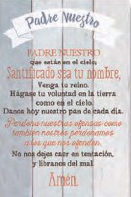 DEXSA Padre Nuestro - Lord's Prayer - Inspirational Saying in Spanish