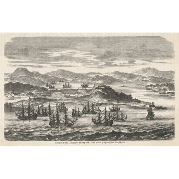 Spanish Silver Fleet Poster Print By Mary Evans Picture Library (24 X 18)