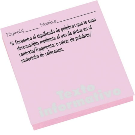 Spanish Study Stickies: Informational Text Comprehension Questions - 600 sticky notes
