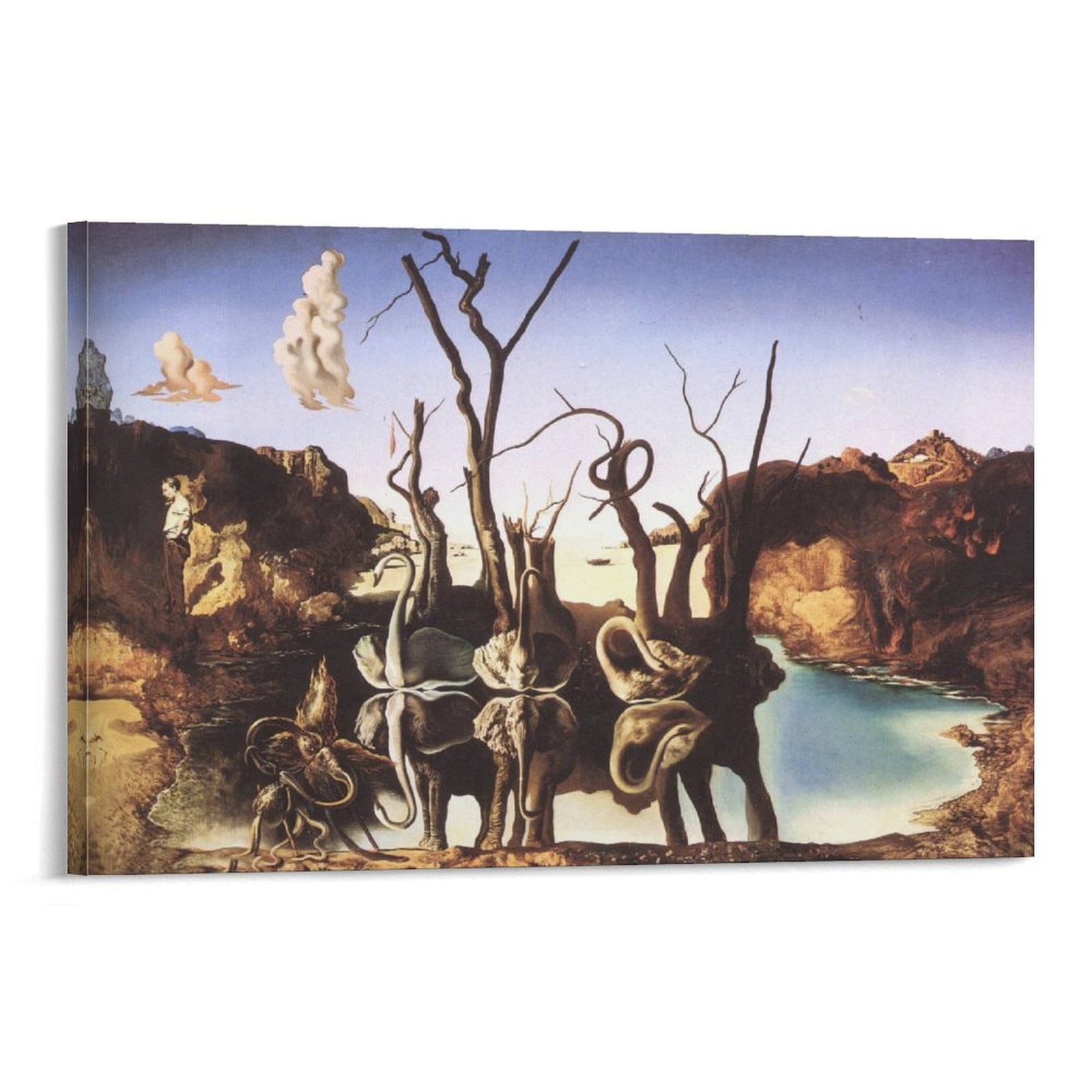 Spanish Surrealist Artist Salvador Dalí Swan Reflecting Elephant Poster ...