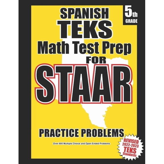 Spanish TEKS 5th Grade Math Test Prep for STAAR, (Paperback)