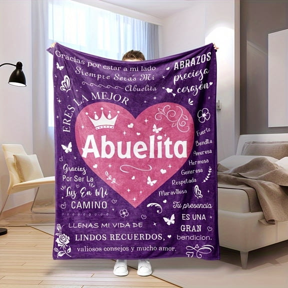 Spanish-Text Blanket - Heartfelt Grandma Gift for Birthday & Beyond