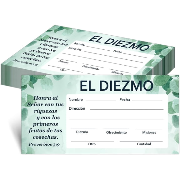 Spanish Tithes and Offering Envelopes for Church, 6.3 x 3.2 Inch Spanish Cash Envelopes for Tithes and Offerings,200 Counts in Total