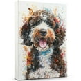thumbnail image 1 of Spanish Water Canvas Wall Art, Modern Cute Colorful Spanish Water Canvas Dog Art Pictures Wall Decor for Kids Bedroom Decoration Unframed 8x12 inches, 1 of 5