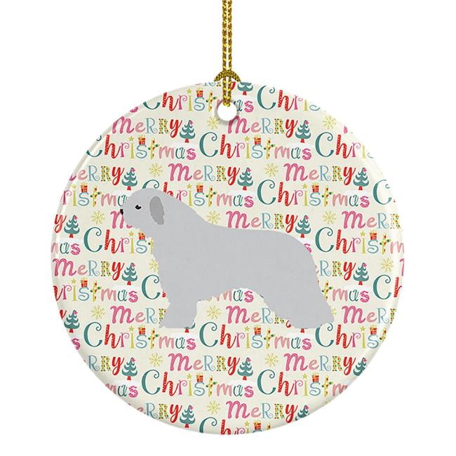 Spanish Water Dog Merry Christmas Ceramic Ornament 2.8 in x 2.8 in