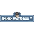 thumbnail image 1 of Spanish Water Dog Street Sign | Indoor/Outdoor | Dog Lover Funny Home Décor for Garages, Living Rooms, Bedroom, Offices | SignMission personalized gift | 20" Wide, 1 of 5