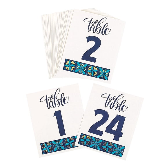 Spanish Wedding Table Numbers - Party Supplies - 24 Pieces