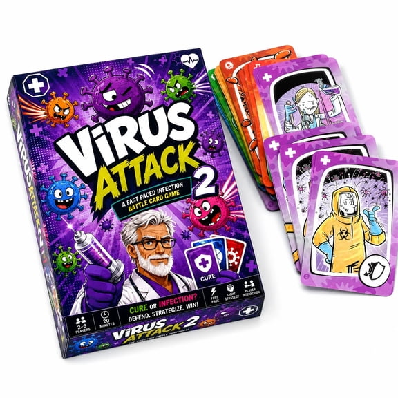 Spanish card game Attack Fast Paced Infection Battle Card Game Collect Healthy Organs Use Medicine Build Immunity