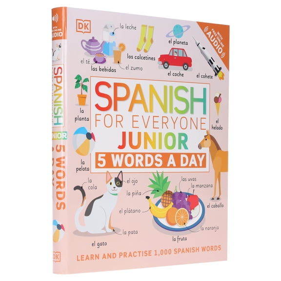 Pre-Owned Spanish for Everyone Junior 5 Words a Day - Ages 6-9 - Flexibound