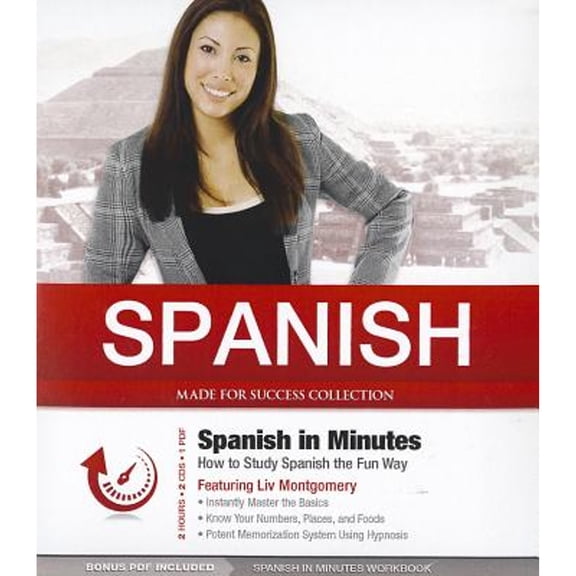 Pre-Owned Spanish in Minutes: How to Study Spanish the Fun Way (Audiobook) by Liv Montgomery, Kevin McLeod