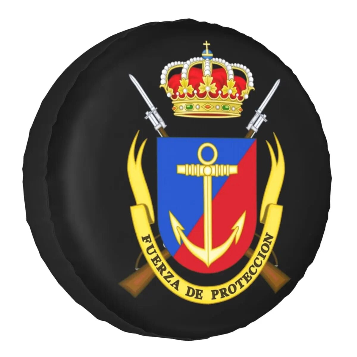SpanishSpare Tire Cover for RV SUV Trailer Coat Of arms Spain Flag Car Wheel Protector Covers 14