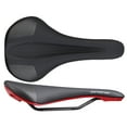 thumbnail image 1 of Spank OOZY 280 Saddle - Black Red 265mm Width Chromoly Rails Synthetic, 1 of 2