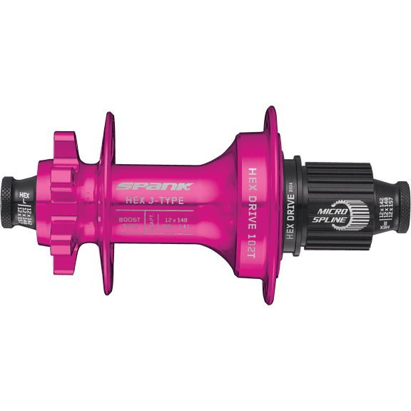 Spank SPANK HEX Boost R141/148 Hubs Boost 148mm HG / 32H Pink