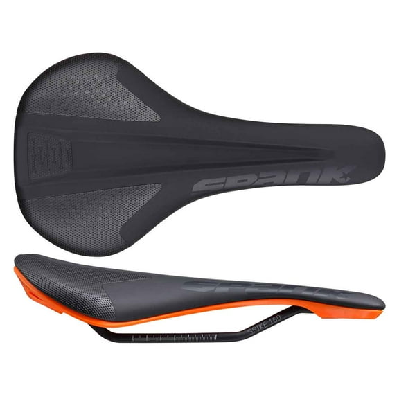 Spank SPIKE 160 Saddle Orange Low Friction Synthetic Skin With Anti-Slip Zones