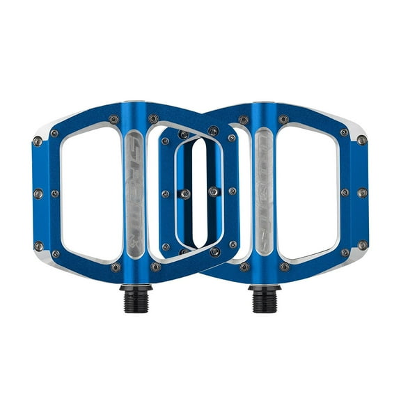 Spank, Spoon 110, Platform Pedals, Body: Aluminum, Spindle: Cr-Mo, 9/16'', Blue