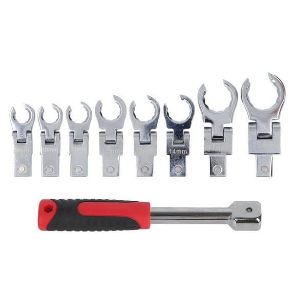Spanner Set, Replaceable Wrench Set,Flexible Head Torsion Wrench 180 Degree Rotating Spanner,For Automotive Repair Work