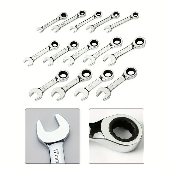 Spanner Tool Short Handle Wrench 6Mm, 7Mm, 8Mm, 9Mm, 10Mm, 11Mm, 12Mm, 13Mm, 14Mm, 15Mm, 16Mm, 17Mm, 18Mm, 19Mm 9Mm Smile Home