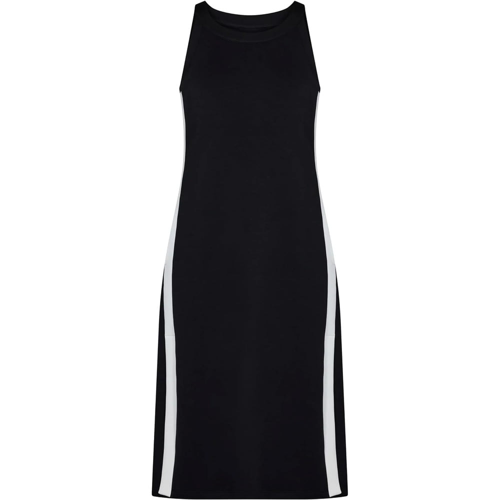Spanx: AirEssentials Side Stripe Midi Dress in Very Black S