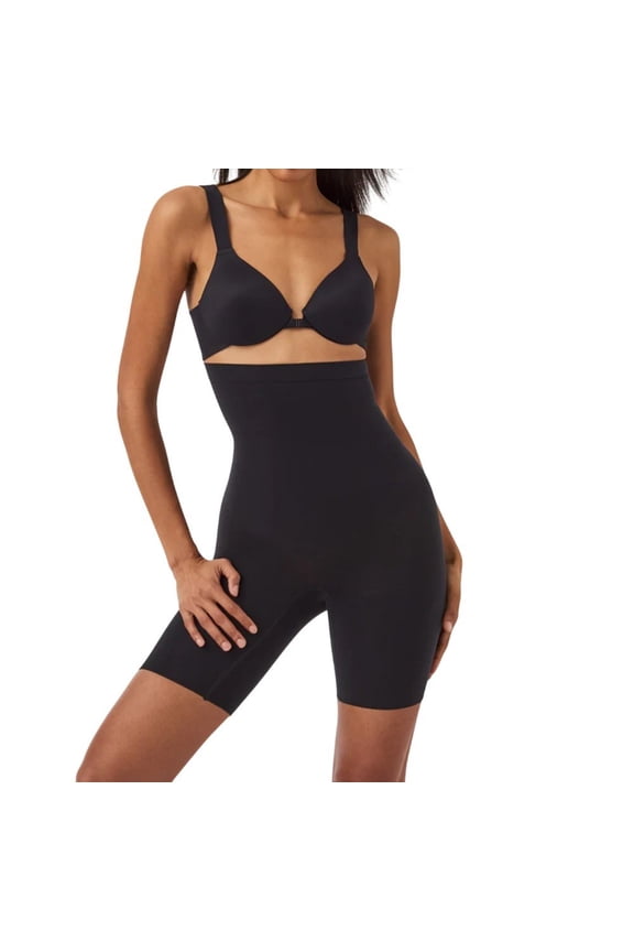Sculpt Seamless Power High-Waisted Mid-Thigh Short - 10398R (Very Black, L)