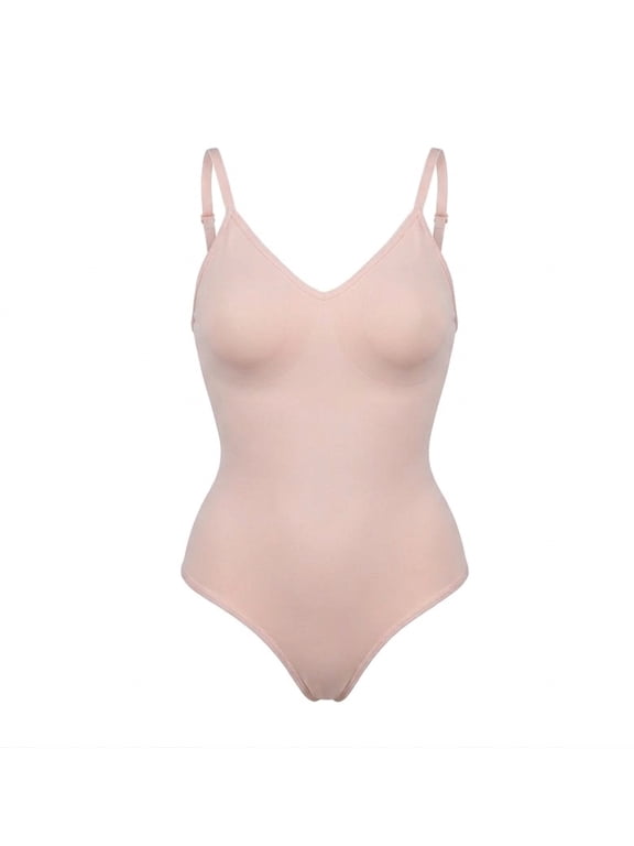 Everyday Seamless Shaping Thong Bodysuit Women's Light Beige 2X