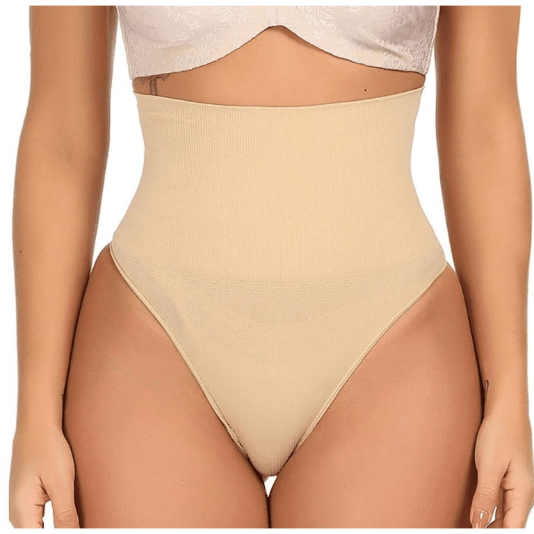 LBECLEY Spank Underwear Support Tummy Tummy Shaper Thong Shapewear Underwear  High for Women Waist Control Firm Body Panties Shaping Shapeware Large Top  Khaki Xl 
