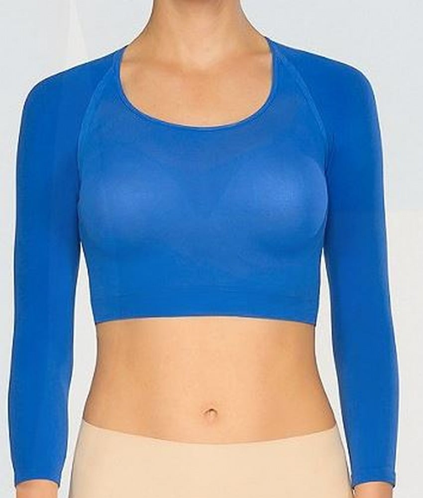 Spanx NEW Blue Cobalt Womens Size Medium M Long Sleeve Arm Tights