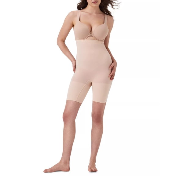 Spanx SPANXsculpt Seamless Power High-Waisted Mid-Thigh Short - 10398R (Soft Nude, M)