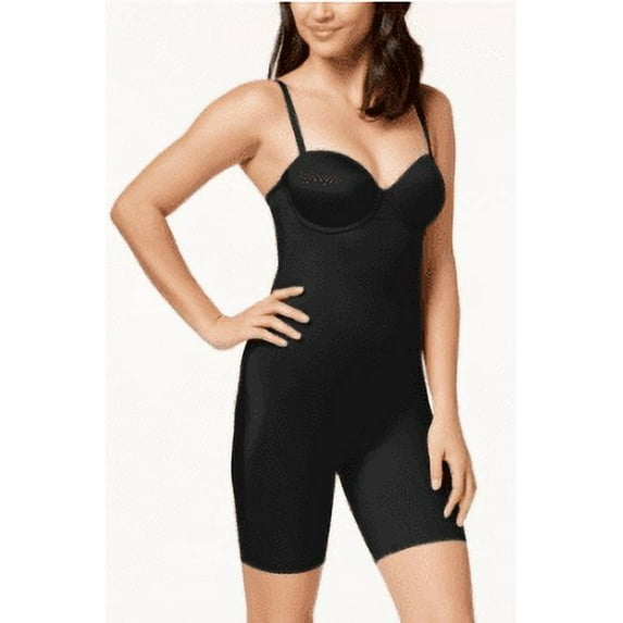 Spanx Suit Strapless Convertible Underwire Mid-Thigh Bodysuit SZ Medium