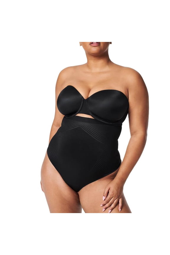 Thinstincts 2.0 High-Waisted Thong, Black, XS