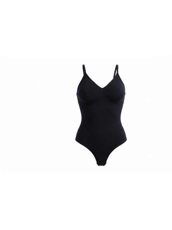 Thong Bodysuit Women's Everyday Seamless Shaping Black 2xl