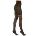 thumbnail image 1 of Spanx Women’s End Ribbed Shimmer Tights, Black, B, 1 of 2