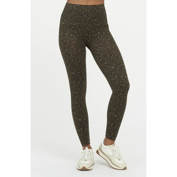 Spanx Women's Look At Me Now Seamless Leggings - (Olive Leopard, Small)