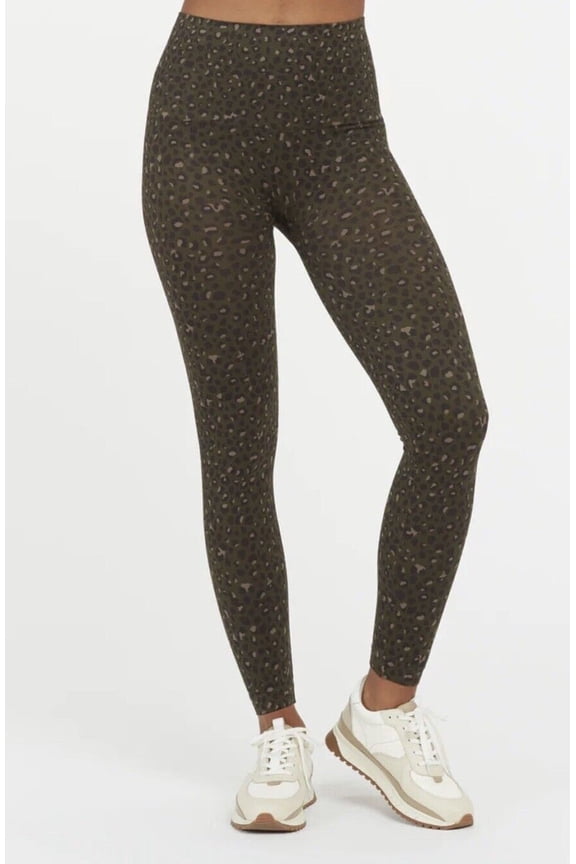 Women's Look At Me Now Seamless Leggings - (Olive Leopard, Small)