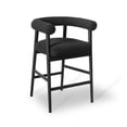 thumbnail image 1 of Spara Black Boucle Counter Stool, 1 of 4
