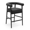 thumbnail image 1 of Spara Black Vegan Leather Counter Stool, 1 of 6