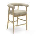thumbnail image 1 of Spara Taupe Vegan Leather Counter Stool, 1 of 6