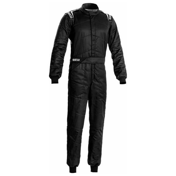 Sparco 00109248NR Sprint SFI 5 Suit, Standard Cuff, Black, 48